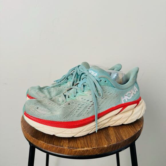 Hoka One One Clifton 8 Max Blue Cushioned Running Shoe Women’s Size 10 - Picture 1 of 10